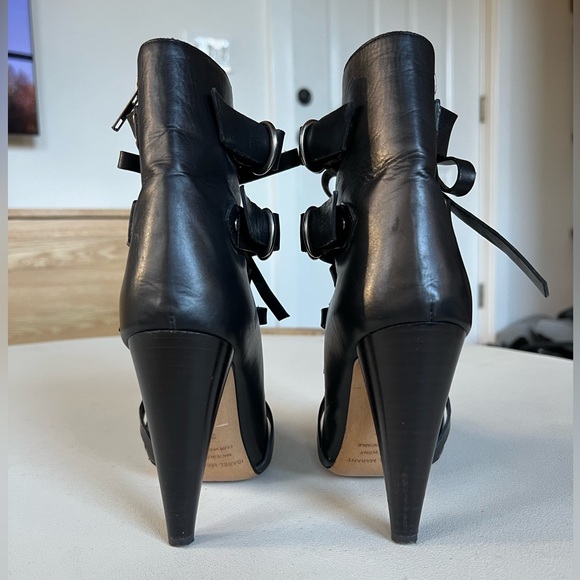 Isabel Marant Royston Leather Strappy Ankle Boots Size IT 37 - Picture 3 of 7
